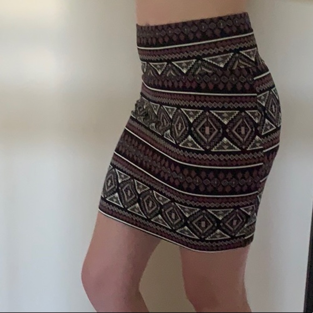 Printed Bodycon Skirt